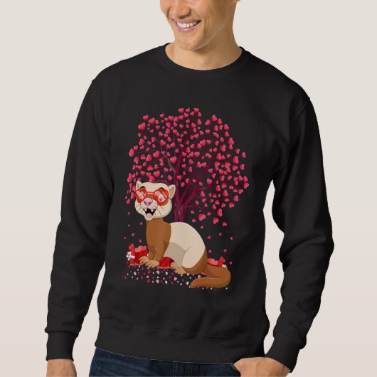 Valentinstag des Ferret Sweatshirt (Vorderseite)