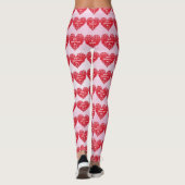 Valentinstag des Herzens Leggings (Rückseite)