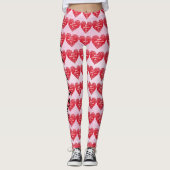 Valentinstag des Herzens Leggings (Vorderseite)