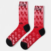 Valentinstag des Herzens Socken (Linkes Detail)