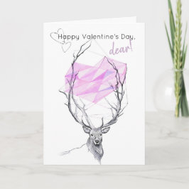 Valentinstag des Hirns und des rosa Herzens Feiertagskarte