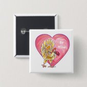 Valentinstag des Hühners Button (Vorne & Hinten)