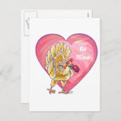 Valentinstag des Hühners Feiertagspostkarte (Vorne/Hinten)