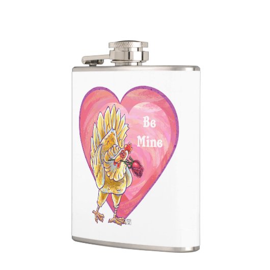 Valentinstag des Hühners Flachmann (Links)