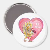 Valentinstag des Hühners Magnet (Vorderseite/Rückseite)