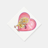 Valentinstag des Hühners Serviette (Ecke)