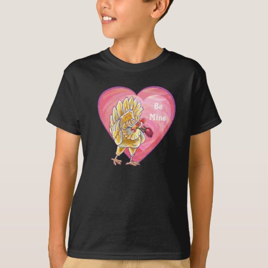 Valentinstag des Hühners T-Shirt (Vorderseite)