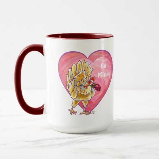 Valentinstag des Hühners Tasse (Links)
