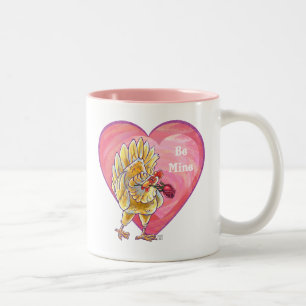 Valentinstag des Hühners Zweifarbige Tasse