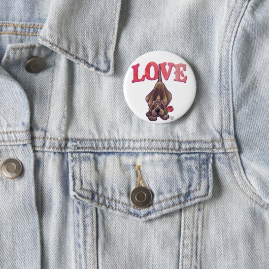 Valentinstag des Hundes Button (Beispiel)