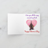 Valentinstag des Hundes Feiertagskarte (Innenseite)