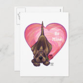 Valentinstag des Hundes Feiertagspostkarte (Vorne/Hinten)