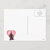 Valentinstag des Hundes Feiertagspostkarte (Rückseite)