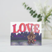 Valentinstag des Hundes Feiertagspostkarte (Stehend Vorderseite)