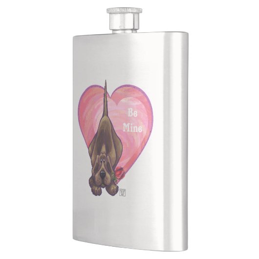 Valentinstag des Hundes Flachmann (Links)