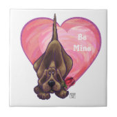 Valentinstag des Hundes Fliese (Vorderseite)
