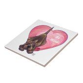 Valentinstag des Hundes Fliese (Seite)