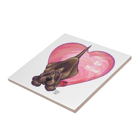 Valentinstag des Hundes Fliese (Seite)