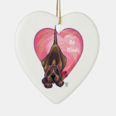 Valentinstag des Hundes Keramikornament (Rechts)
