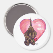 Valentinstag des Hundes Magnet (Vorderseite/Rückseite)