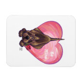 Valentinstag des Hundes Magnet (Horizontal)