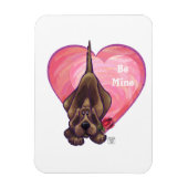 Valentinstag des Hundes Magnet (Vertikal)