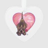 Valentinstag des Hundes Ornament (Vorderseite)