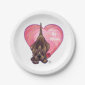 Valentinstag des Hundes Pappteller (Vorderseite)