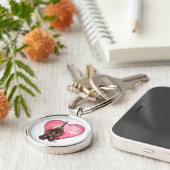 Valentinstag des Hundes Schlüsselanhänger (Seite)