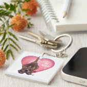 Valentinstag des Hundes Schlüsselanhänger (Vorderseite rechts)