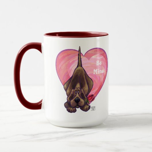 Valentinstag des Hundes Tasse (Links)