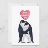 Valentinstag des Kaisers Pinguins Karte (Vorderseite)