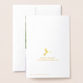 Valentinstag des modernen geometrischen Herzens Fo Folienkarte (Rückseite mit Umschlag)