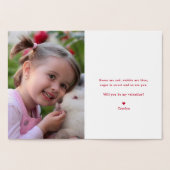 Valentinstag des modernen geometrischen Herzens Fo Folienkarte (Innenseite)