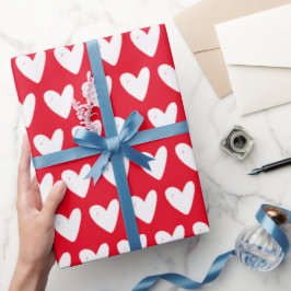 Valentinstag des niedlichen Roten Herzens Geschenkpapier