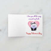 Valentinstag des Panda Bear Feiertagskarte (Innenseite)