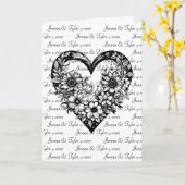 Valentinstag des personalisierten Schwarzen Stamme Karte (Gelbe Blume)