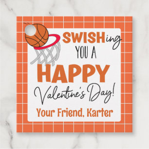 Valentinstag des personalisierten Swish Basketball Geschenkanhänger