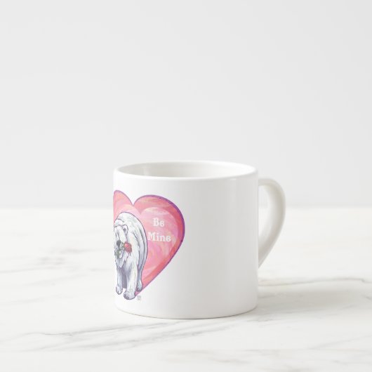 Valentinstag des Polarbären Espressotasse (Vorderseite Rechts)