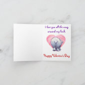 Valentinstag des Polarbären Feiertagskarte (Innenseite)