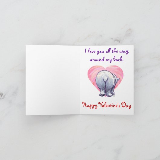 Valentinstag des Polarbären Feiertagskarte (Innenseite)