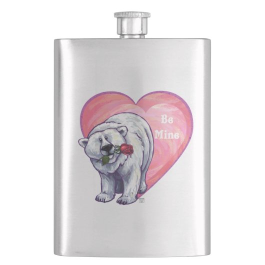 Valentinstag des Polarbären Flachmann (Vorderseite)