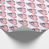 Valentinstag des Polarbären Geschenkpapier (Ecke)