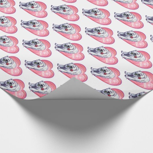 Valentinstag des Polarbären Geschenkpapier (Ecke)