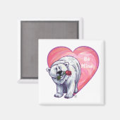 Valentinstag des Polarbären Magnet (Vorderseite/Rückseite)