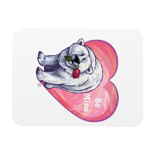 Valentinstag des Polarbären Magnet (Horizontal)