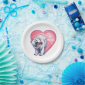 Valentinstag des Polarbären Pappteller (Party)