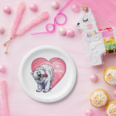 Valentinstag des Polarbären Pappteller (Party)