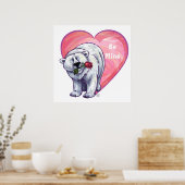 Valentinstag des Polarbären Poster (Küche)