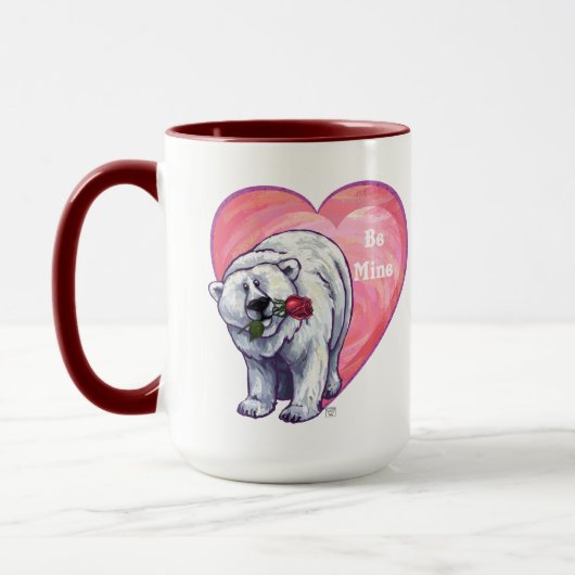 Valentinstag des Polarbären Tasse (Links)